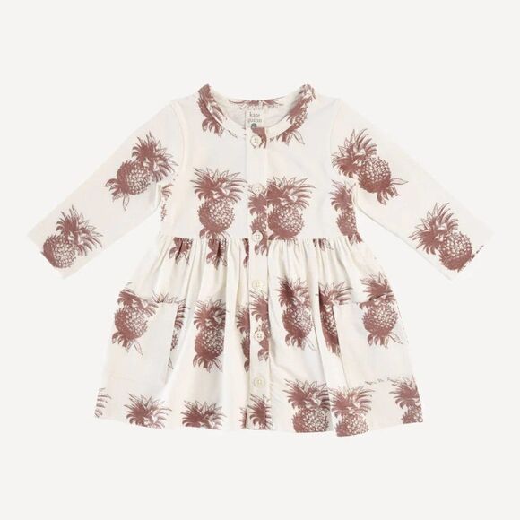 NWT! Kate Quinn Pineapple Print Dress, Size 8Y - Picture 1 of 3